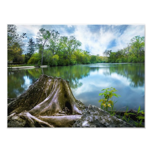 Summer Lake Poster 16x12|Landscape|Customize Size (Front)