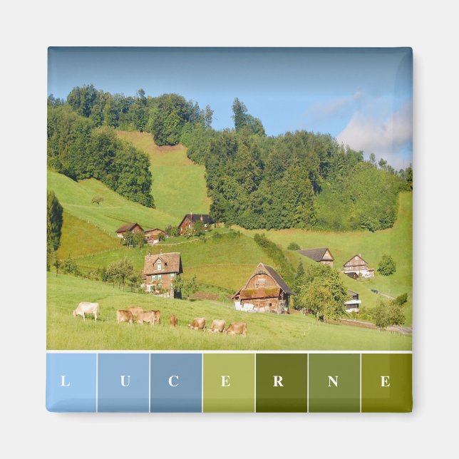 Summer Landscape in Switzerland Magnet (Front)