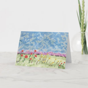 Summer Landscape Thank You Card
