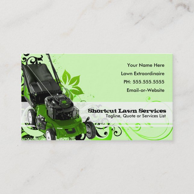 summer lawn services business card (Front)
