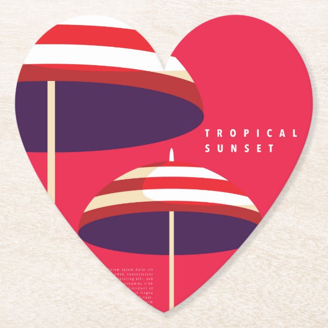  Summer layout poster Paper Coaster (Front)
