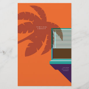 Summer layout poster stationery