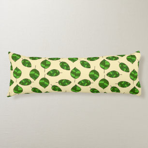 Summer Leaves adjustable Green Leaf Pattern Body Pillow