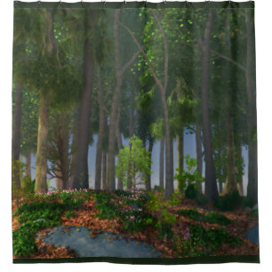 Summer Leaves Shower Curtain