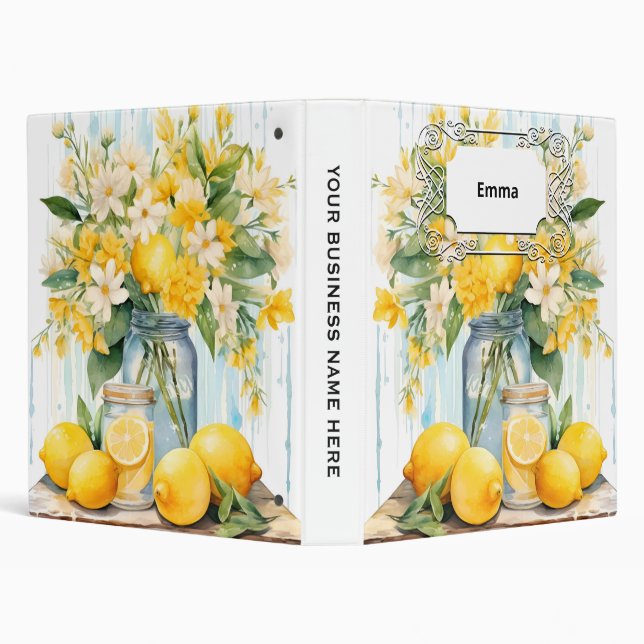 Summer Lemon Blossom Jar Binder (Background)