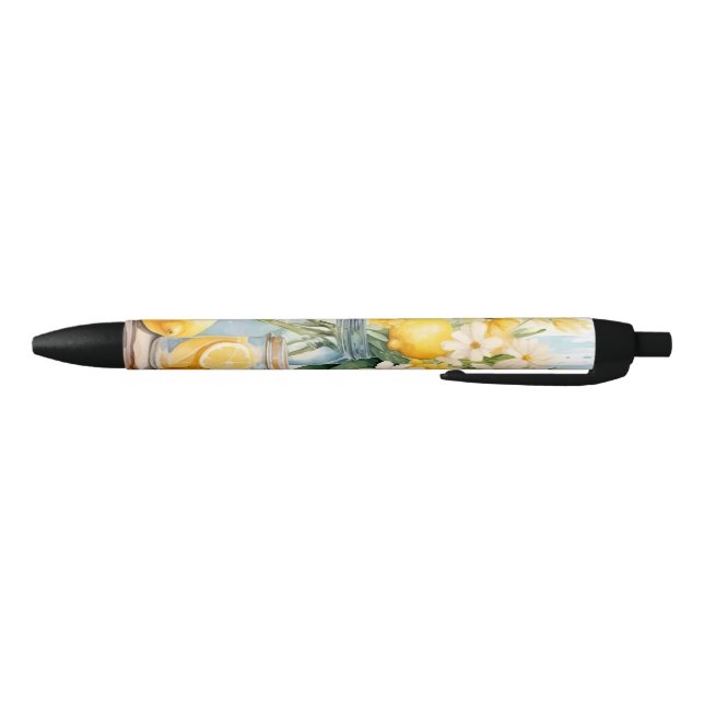 Summer Lemon Blossom Jar Black Ink Pen (Bottom)