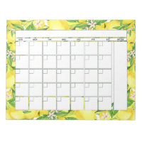 Summer Lemon Blossom Monthly Planner Calendar