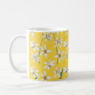 Summer lemon blossom pattern  chinoiserie coffee mug