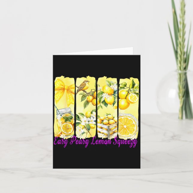 Summer Lemon,coquette Bow Summer Funny Gift Tee Wi Card (Front)