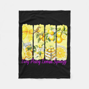 Summer Lemon,coquette Bow Summer Funny Gift Tee Wi Fleece Blanket