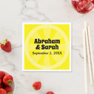 Summer Lemon Wedding Napkin