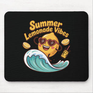 Summer Lemonade Vibes Surfing Lemon Wave  Mouse Pad