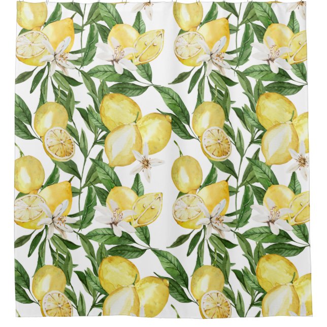 Summer lemons and lemon blossom pattern  (Front)