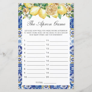 Summer Lemons Floral Bridal Shower The Apron Game