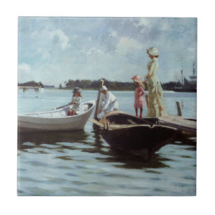 Summer Life in the Islelets (by Albert Edelfelt) Tile