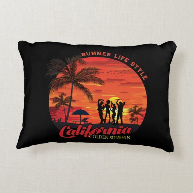 Summer Life Style Accent Pillow (Back)