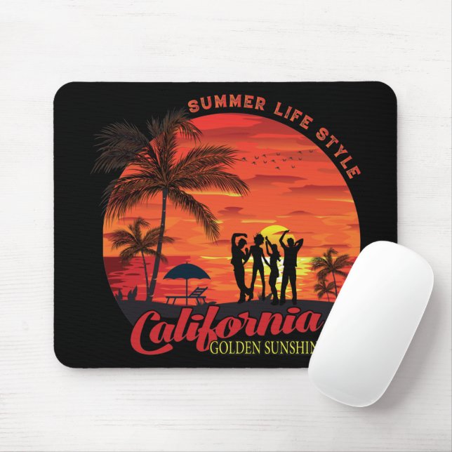 Summer Life Style Mouse Pad (With Mouse)