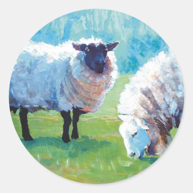 Summer light classic round sticker (Front)