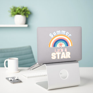 Summer Like A Star Boho Rainbow Sticker