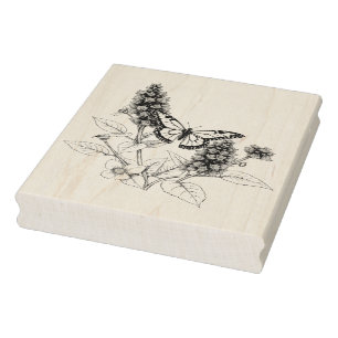 Summer Lilac's Winged Visitor Rubber Stamp