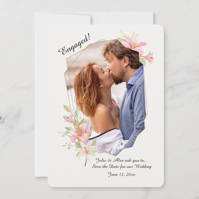 Summer Lilies Photo Frame Announcement (Front)