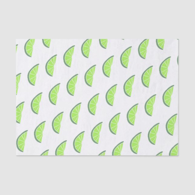 Summer Lime Slice Illustration Tissue Paper (Front)