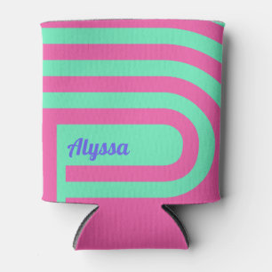 Summer Lined Maze Can Cooler