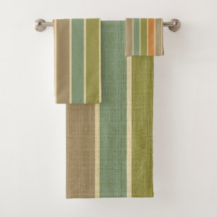 Summer Linen Stripes Bath Towel Set