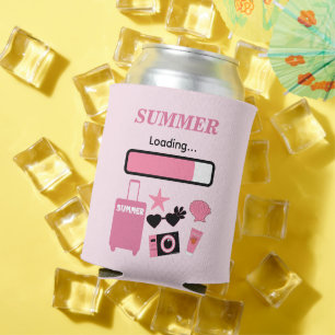 Summer Loading Pink Can Cooler