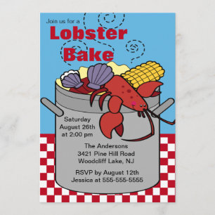 Summer Lobster Bake Cookout Invitation