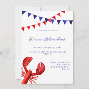 Summer Lobster Feast Party Invitation