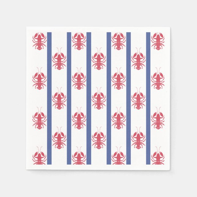 Summer Lobster Theme Paper Napkin (Front)