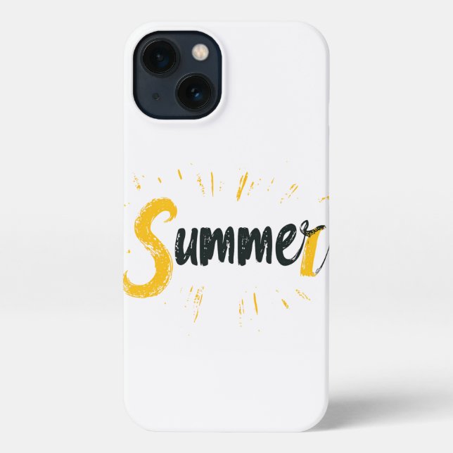 Summer Logo - Summer Text Design iPhone Case (Back)