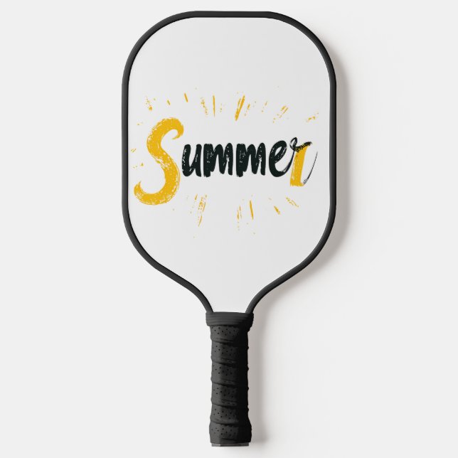 Summer Logo - Summer Text Design Pickleball Paddle (Front)