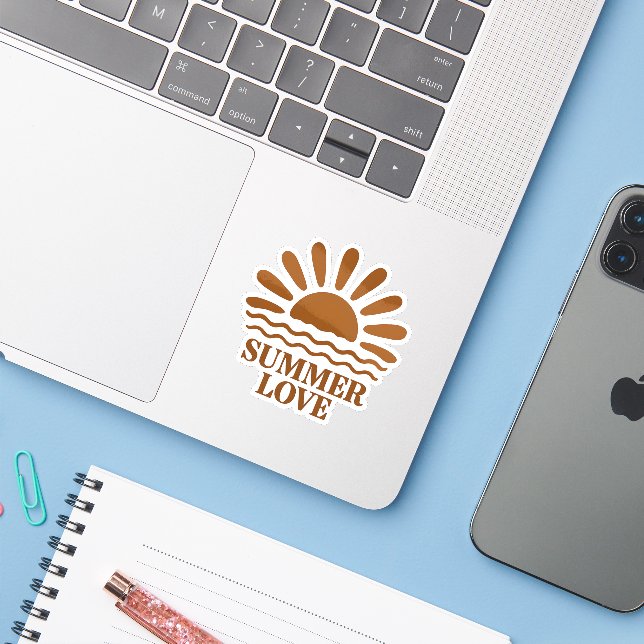 Summer Love Minimalist Sticker (Laptop w/ iPhone)
