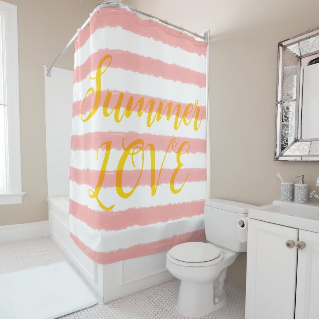 Summer Love Pastel Pink White Stripes (In Situ)