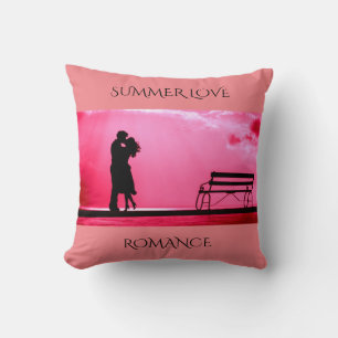 'SUMMER LOVE" pink throw pillow. Throw Pillow