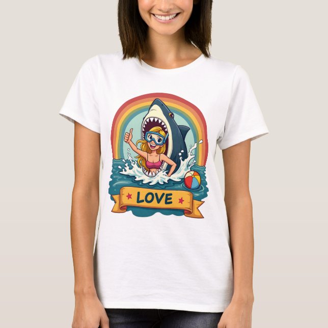 Summer Love Splash – Colourful Beach Vibes Tee (Front)