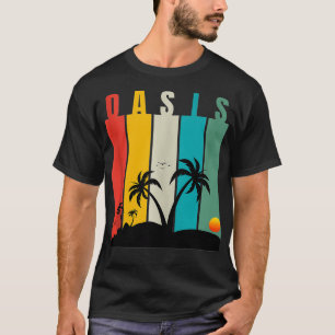 Summer Lovers Vintage Oasis palm Trees Graphics De T-Shirt