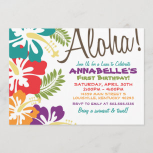 Summer Luau Hawaiian Invitation