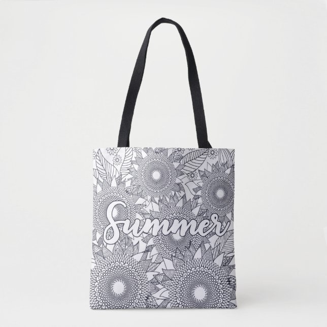 Summer Mandalas Colouring Fun Tote Bag (Front)