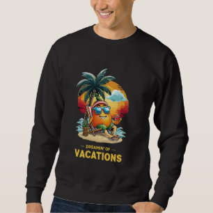 Summer Mango Sunbathing Wearing Sunglasses Beach Sweatshirt