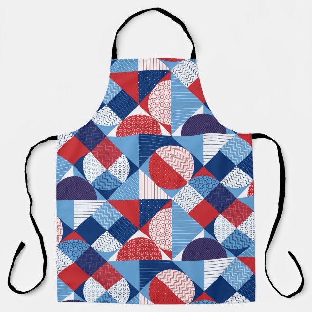 Summer marine geometric seamless pattern apron (Front)