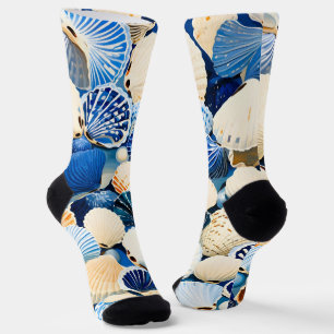 Summer Marine Seashells Socks