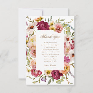 Summer Meadow Floral Graduation Thank You Card