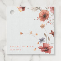 Summer meadow flowers Favour Tags