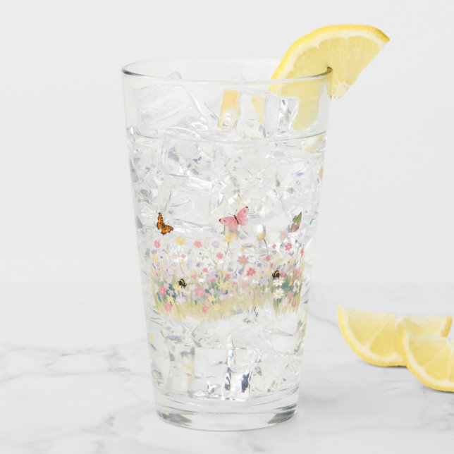 Summer Meadow Glass Cup for your Summer Drinks (Back Ice)