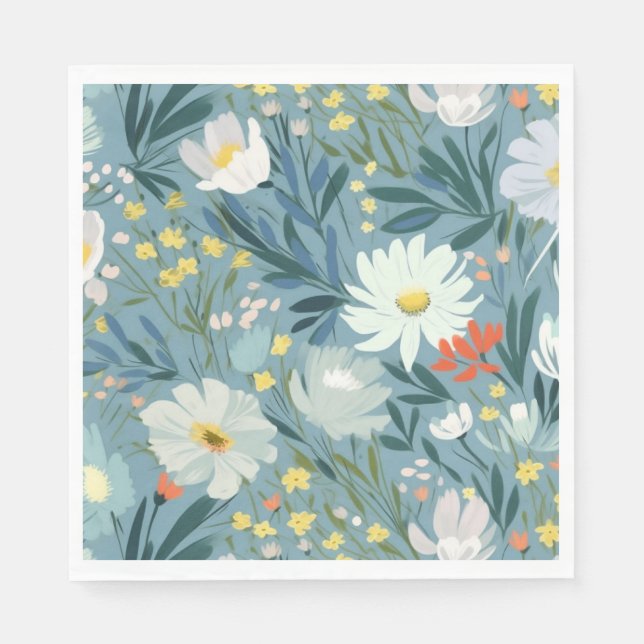 Summer Meadow of Wildflowers Napkin (Front)