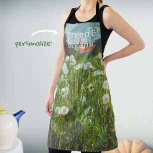 Summer meadow with dandelions apron