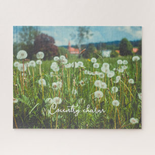 Summer meadow with dandelions jigsaw puzzle
